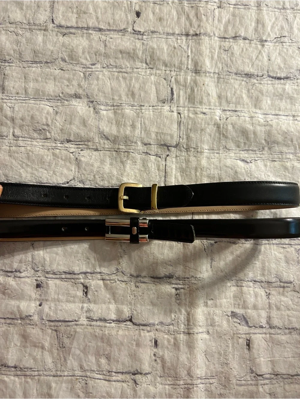 TALBOTS BLACK LEATHER ITALY & USA MADE CLASSIC CHIC BELTS SIZE MEDIUM